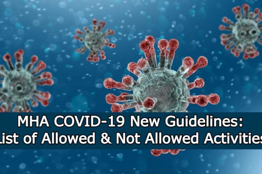 MHA COVID-19 New Guidelines PDF: List Of Allowed & Not Allowed Activities